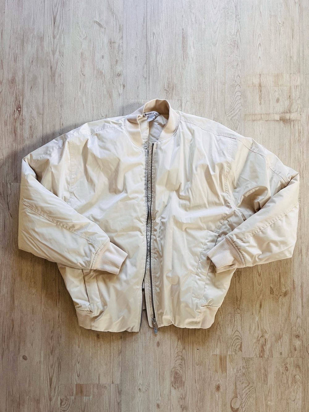 Athleta Cream Bomber Jacket